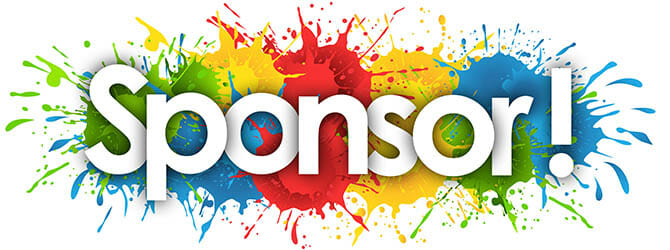 Be a Leadership Fauquier Sponsor - colorful paint splatters with the word sponsor inset